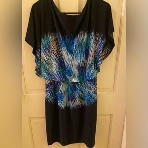 Elegant Black and Blue Women's Dress